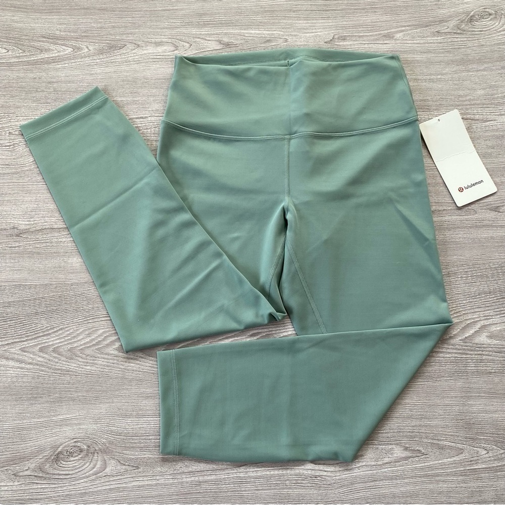 New Lululemon Wunder Train High-Rise Crop 23" in Misty Glade Size 10